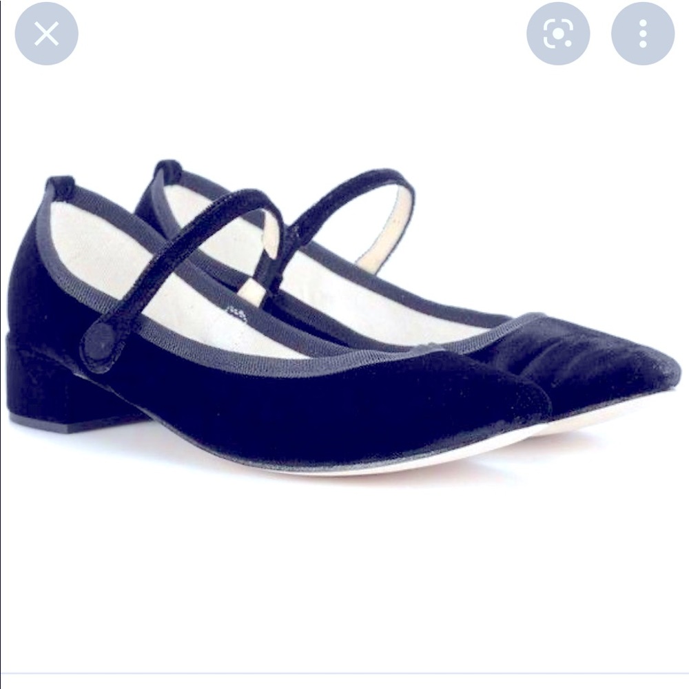 Navy velvet Repetto Mary Jane